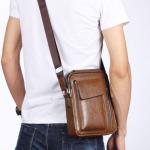 CHDWEY Umhängetaschen für Herren Mann-Aktenkoffer-Beutel-Qualitäts Geschäfts-Leder-Schulter-Kurier-Beutel-Handtaschen-Büro