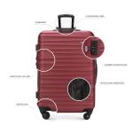 Wittchen hand, trolleykoffer, reiskoffer, capaciteit: 34 - 96 l. Gewicht: 2,6 - 4,1 kg., rood