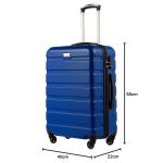 COOLIFE Harde koffer trolley rolkoffer reiskoffer ardschaal Boardcase handbagage met TSA-slot en 4 wielen, Zuiver blauw, Premium koffer