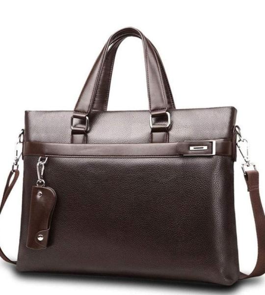 CHDWEY Umhängetaschen für Herren Männer Beutel-Qualitäts-Classic Leder Mann-Aktenkoffer der Männer Geschäfts Handtaschen-Kurier-Beutel-Computer-Laptop-Tasche(2)
