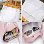 Schoudertas voor dames, grote corduroy tas, handtas, shopper, hengseltas voor universiteit, werk, meisjes, school, bruin, A-groen, 40 x 35 x 11 cm, casual tote