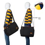 Schoudertas voor heren, klein, 9,7 inch schoudertas voor heren, herentas om te hangen, voor school, reizen, zwart, 17.3 Zoll, Minimaal