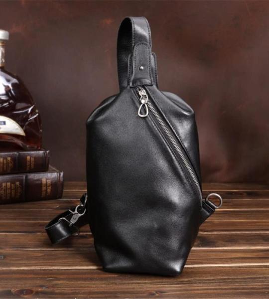 Borsttas heren trendy rugzak mode enkele schouder schoudertas casual sport herentas (B 18 x 28 x 10 cm)