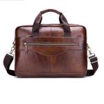 CHDWEY Umhängetaschen für Herren Männer Aktentaschen Anwalt Echtes Leder Handtasche Vintage Laptop Aktentasche Männlichen Computer Umhängetaschen Casual Herren Tasche Dokument