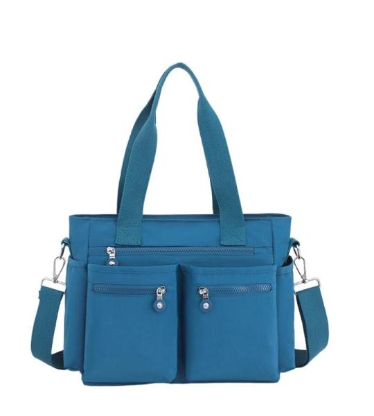 Einfache Tragetasche Mit Großem Fassungsvermögen For Damen, Einfarbig, Großer Rucksack Mit Mehreren Fächern, Strapazierfähig, Leicht, Vielseitige Schultertasche Mit Mehreren T