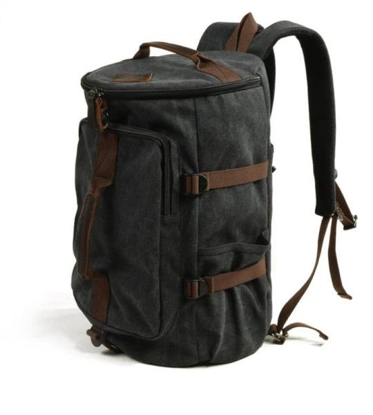 Reistas herenrugzak met grote inhoud voor heren en dames, casual canvas tas, schoudertas, rugzak (A eenheidsmaat)