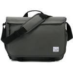 voor heren, waterafstotend, 15,6 inch schoudertas, laptoptas voor dames, met gevoerde schouderriem, schooltas, herentas voor werk, school, zakelijk, donkergrijs