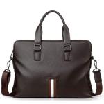 CHDWEY Umhängetaschen für Herren Männer Business Aktentasche Leder Laptop Handtasche Umhängetasche Kreuz Körpertasche Doppelschichten Messenger Bag Männliche Reisetasche(2)
