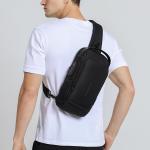 Crossbody tas voor mannen en vrouwen kleine crossbody casual reizen kleine sport wandelen fietsen dag tas, Zwart, Medium, Tsa Lock Tas