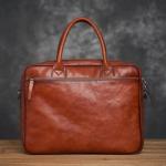 AMZOPDGS Vintage echt lederen tas aktetas heren schoudertas man handtas bruin rood casual 15,6 inch laptoptas (kleur: A, maat: één maat) (A één maat)