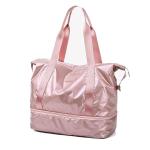CHDWEY Umhängetaschen für Herren Rosa Sporttasche Frauen Fitness Gym Handtasche wasserdichte Yoga Weekend Taschen Licht Reise Schwimmen Ruffle Bluse mit Schuhfach(Pink)