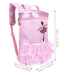 Zerodis Balletdanstas tutu roze jurk dansen satijn rugzak ballerina meisjes pailletten schoudertas met handvat voor kleine kinderen meisjes [roze), roze, 24 * 34 * 17cm