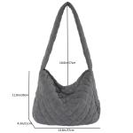 Schoudertas voor dames, handtas, corduroy tassen, grote shopper, tote bag, schoudertas, casual crossbody tas voor school, kantoor, werk, reizen, uitstapjes, winkelen, 01-Grijs, Lar