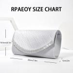 Clutch Bags voor Vrouwen Sprankelende Strass Diamante Satijn Avondtas Afneembare Ketting Riem Handtas Bruiloft Engagement Cocktail Party Banket Datum Prom Formele Jurk Dames, Zilve