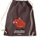 ShirtInStyle Kinder Turnbeutel, lustige Tiere Wildschwein, Wechselwäsche mit Wunschtext, Kinder, Tiere Zoo Kindertag Beutel