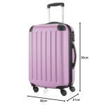 Hauptstadtkoffer Spree, koffer met harde schaal, trolley, rolkoffer, reiskoffer, kan breder worden gemaakt, TSA, 4 wielen, violet