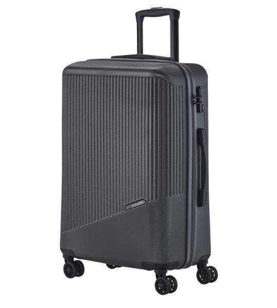 Travelite Koffer met 4 wielen, 3-delig, maten L/M/S, bagage serie Bali: ABS hardshell trolleys, antraciet, Trolley met harde schaal met 4 wielen