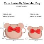 Crossbody Tas met Boog Knoop Klein Meisje Handtas Schoudertas Mini Flap Tas PU Lederen Messenger Bag Kleine Portemonnee Satchel, Kaki, Large