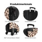 NoBoringSuitcases.com Handbagage, harde koffer met TSA-slot, voor volwassenen en vrouwen, trolley, reiskoffer, draagtas, rolkoffer, klein of middelgroot, 23 Panther, koffer