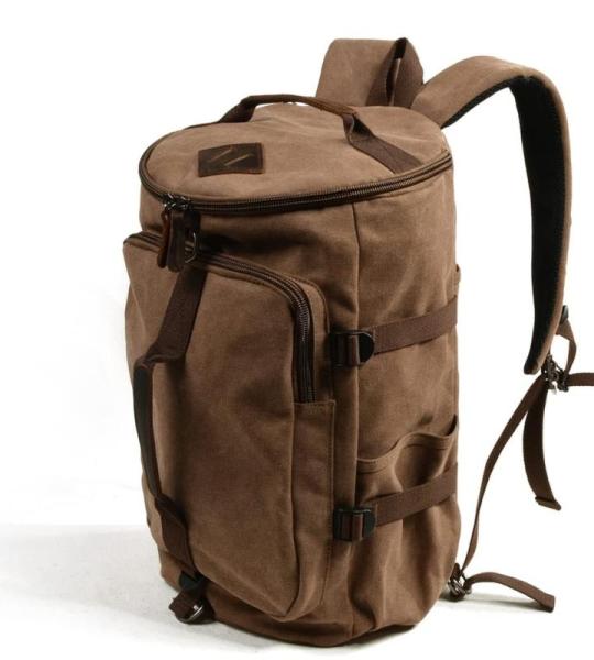 Reistas herenrugzak met grote inhoud voor heren en dames, casual canvas tas, schoudertas, rugzak (B eenheidsmaat)