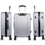 Trendyshop365 Harde koffer 3-delige trolleyset dubbele wielen cijferslot, zilver, kofferset