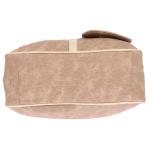 Grote schoudertas voor dames in lederlook, apricot, 32 x 24 x 12 cm