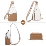 Sling Bag borsttas voor dames en heren, PU-leer, crossbody tas, kleine schoudertas, stijlvolle heuptas voor reizen, fietsen, wandelen, outdoorsport, winkelen, grijs