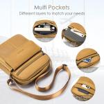 Heren Leren schoudertas Handtas IPAD Zakelijk Messenger-rugzak Crossbody Casual Sling Reistas Documententas met handgreep en verstelbare riem Groot formaat Bruin