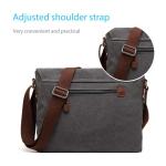 FANDARE Retro schoudertas canvas laptoprugzak voor 14 inch laptop koerierstas heren dames crossbody messenger bag reizen school universiteit werk multifunctionele schooltas