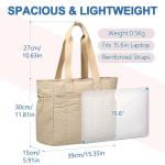 Tote Bag, damestas, grote tas, universiteit, damestas, lichte strandtas, voor reizen, winkelen, werk, kantoor, school, cadeau, Roze, Eén maat