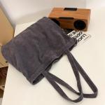 Uniseks schoudertas voor dames, tote bag, corduroy tas, grote schoudertas, shopper, handtas, casual, crossbody tas voor school, universiteit, kantoor, werk, reizen, uitstapjes, win