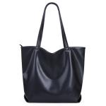 PU lederen handtas dames schoudertas grote shopper tas hobo tas dames schoudertas voor school kantoor werk reizen uitstapjes winkelen, Ywblack
