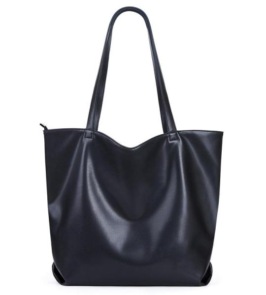 PU lederen handtas dames schoudertas grote shopper tas hobo tas dames schoudertas voor school kantoor werk reizen uitstapjes winkelen, Ywblack