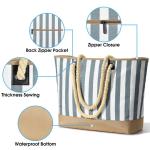 Grote strandtas voor dames, schoudertas, handtas, badtas, XXL, familie, waterdichte zwemtas, draagtas, strandtas met ritssluiting, vakantieaccessoires, donkergrijs, XX-Large, Utili