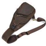 newsbirds Heren echt lederen borsttas schoudertas sport outdoor schoudertas wandelrugzak, 9455 donkerbruin, Retro