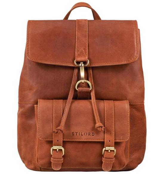 STILORD 'Kacey' Dagrugzak voor dames, leer, vintage, leren rugzak voor 13,3 inch laptops, DIN A4, kleine unirugzak, stadsrugzak, elegante damesrugzak, echt leer