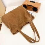 Uniseks schoudertas voor dames, tote bag, corduroy tas, grote schoudertas, shopper, handtas, casual, crossbody tas voor school, universiteit, kantoor, werk, reizen, uitstapjes, win