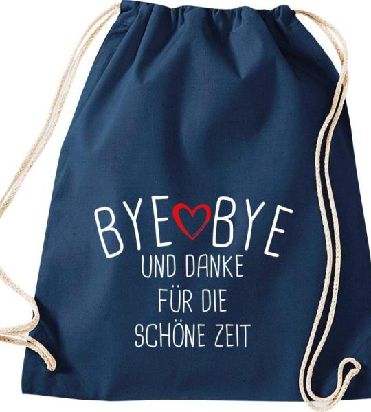Shirtinstyle Gymtas, bye bye en dank voor de mooie tijd, opvoeder, leraar, leraren, gymtas, tas, schooltas, kleuterschool