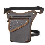Waterdichte Motortas Echt Leer Mannen Multifunctioneel Ontwerp Casual Sling Schouder Messenger Bag Reizen Taille Riem Pack Drop Been Tas (Color16)