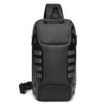 FANDARE Diefstalbeveiliging, borsttas, slingrugzak, casual dagrugzak met USB, voor heren en dames, schoudertas, voor outdoor, sport, wandelen, fietsen, reizen, waterdicht polyester