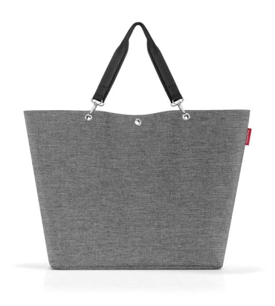 Shopper M in Twist Silver – ruime boodschappentas en elegante handtas in één, van waterafstotend materiaal, Twist Silver, X-Large, Shopper
