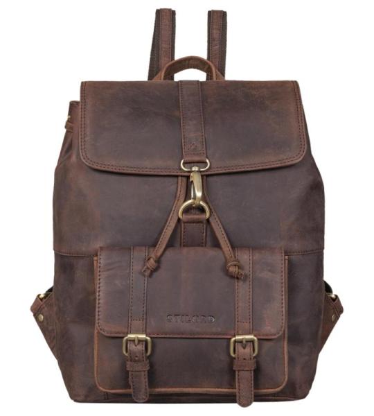 STILORD 'Kacey' Dagrugzak voor dames, leer, vintage, leren rugzak voor 13,3 inch laptops, DIN A4, kleine unirugzak, stadsrugzak, elegante damesrugzak, echt leer