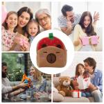 Kinder-Geldbörse, Capybara-Thema, Cartoon-Geldbörse, interaktives Haustierspielzeug und Crossbody-Kindergeldbörse, Kleinkind-Geldbörse, Rot/Ausflug, einfarbig (Getaway Solids),