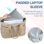 Tote Bag, damestas, grote tas, universiteit, damestas, lichte strandtas, voor reizen, winkelen, werk, kantoor, school, cadeau, Groen, Eén maat