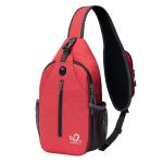 Rugzak, slingmodel, monostrap schoudertas met verstelbare schouderband, wandelen, borstrugzak voor dames en heren