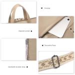 Dames Rugzak Mode Reisrugzak Lichtgewicht PU Schoudertas Vrouwen Waterdicht Casual Dagrugzak met Boho-chique Banden (Khaki)