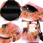 TropicalLife Rucksack mit Blumenmusiknoten, Klavier-Rucksack für Damen, Kinder, Mädchen, niedlicher kleiner Rucksack, lässige Schultertasche, Tagesrucksack für Schule, Reisen, 