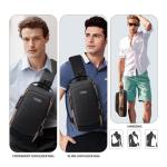 Anti-diefstal borsttas Sling Bag Zakelijke schoudertas Wachtwoordbeveiliging Crossbodytas Schoudertas Waterdicht voor op reis Wandelen Meerdere zakken Sling Daypacks