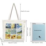 Draagtas, Dames, Boodschappentas, Schoudertas Stoffen Tas, Katoenen Tas, Jute Tas, Met Vintage Print, Canvas Tote Bag om te winkelen School