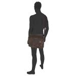 , Laos Schoudertas voor heren, bruin, 38x10x30 cm, Schoudertas